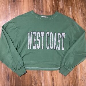 West Coast Boxy Cropped Long Sleeve Shirt